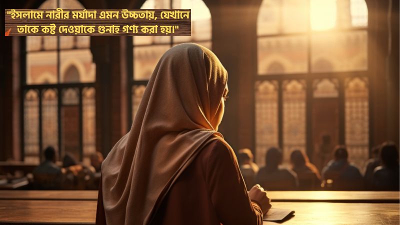 ইসলামে নারীর মর্যাদা নিয়ে ক্যাপশন