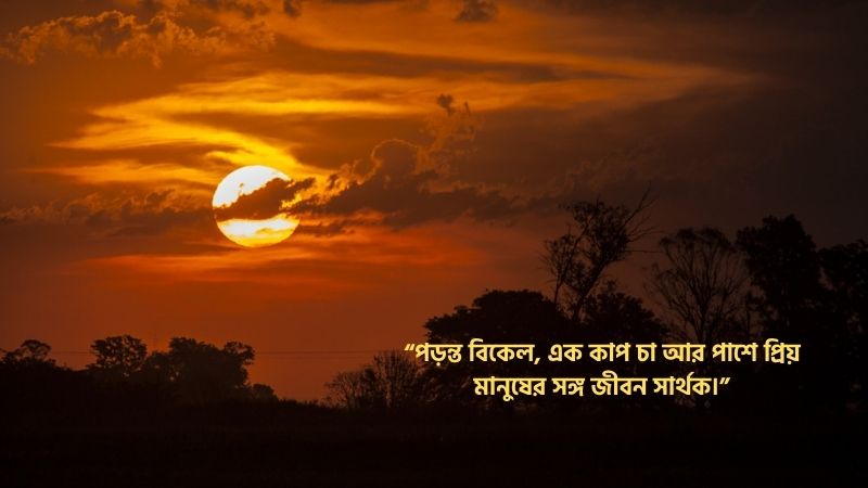 পড়ন্ত বিকেল নিয়ে রোমান্টিক ক্যাপশন