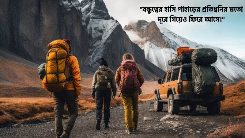 বন্ধুদের সাথে ঘুরাঘুরি ক্যাপশন বাংলা