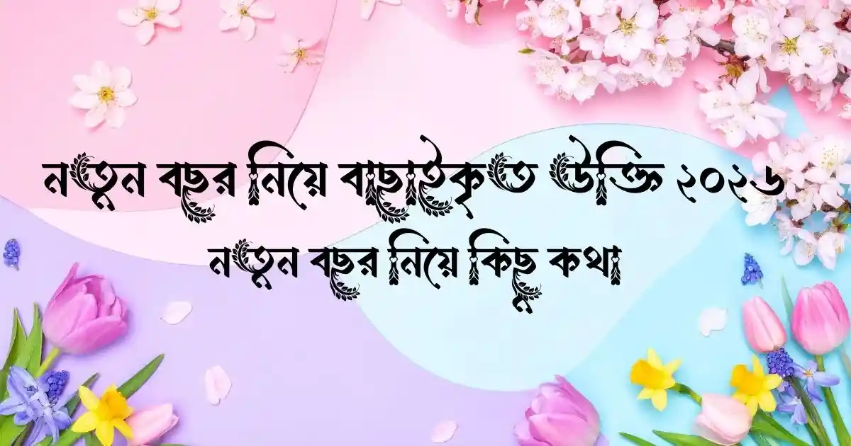 নতুন বছর নিয়ে বাছাইকৃত উক্তি ২০২৬ নতুন বছর নিয়ে কিছু কথা