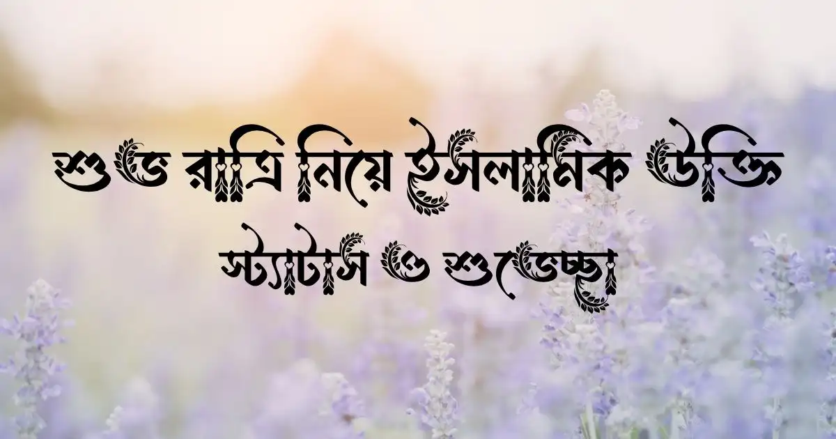 শুভ রাত্রি নিয়ে ইসলামিক উক্তি, স্ট্যাটাস ও শুভেচ্ছা