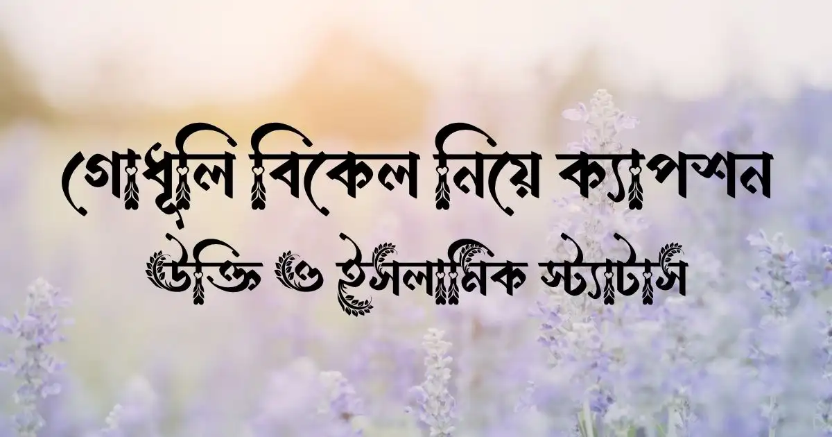 গোধূলি বিকেল নিয়ে ক্যাপশন, উক্তি ও ইসলামিক স্ট্যাটাস