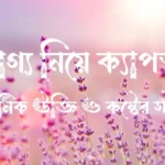 ভাগ্য নিয়ে ক্যাপশন, ইসলামিক উক্তি ও কষ্টের স্ট্যাটাস