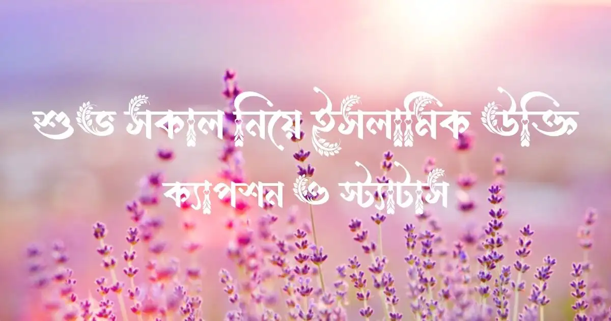 শুভ সকাল নিয়ে ইসলামিক উক্তি, ক্যাপশন ও স্ট্যাটাস