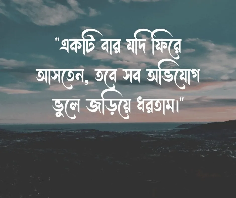 মৃত বাবাকে নিয়ে কষ্টের স্ট্যাটাস