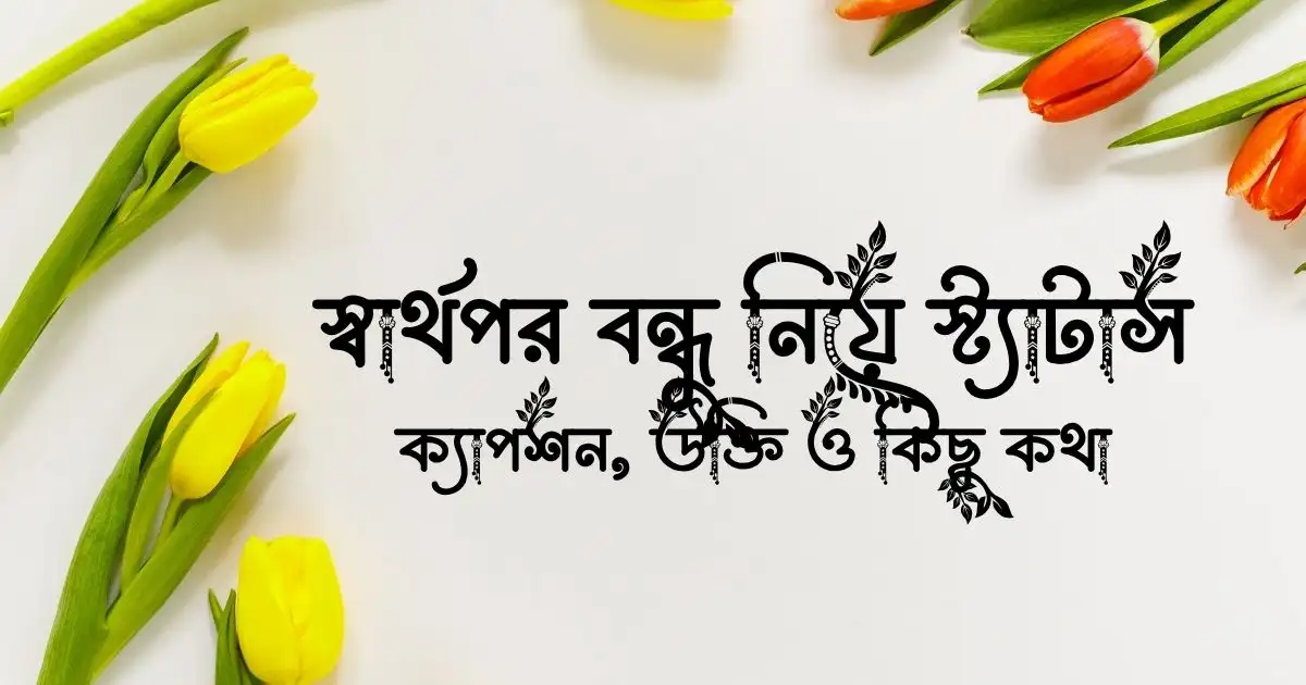 স্বার্থপর বন্ধু নিয়ে স্ট্যাটাস, ক্যাপশন, উক্তি ও কিছু কথা