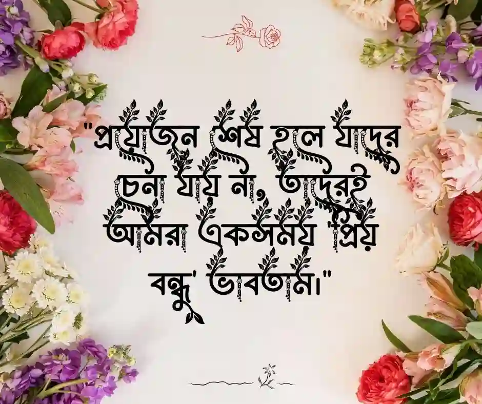 স্বার্থপর বন্ধু নিয়ে ক্যাপশন