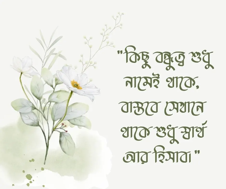 স্বার্থপর বন্ধু নিয়ে স্ট্যাটাস