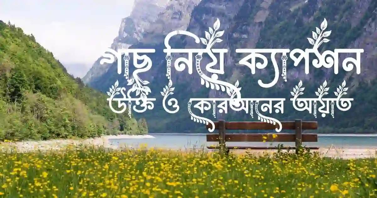 গাছ নিয়ে ক্যাপশন, উক্তি ও কোরআনের আয়াত