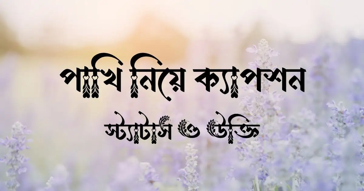 পাখি নিয়ে ক্যাপশন, স্ট্যাটাস ও উক্তি