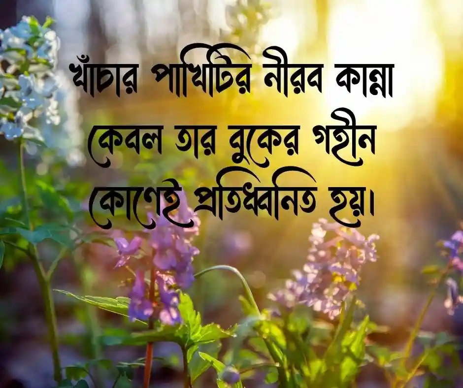 খাঁচার পাখি নিয়ে ক্যাপশন
