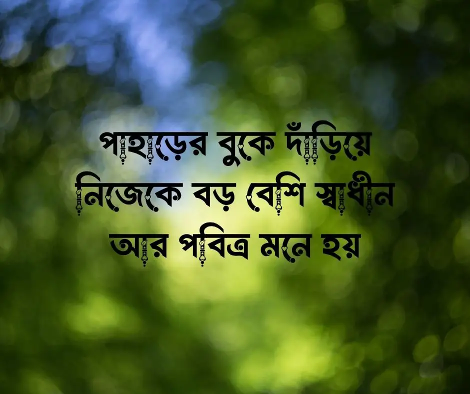 পাহাড় নিয়ে কাব্যিক ক্যাপশন