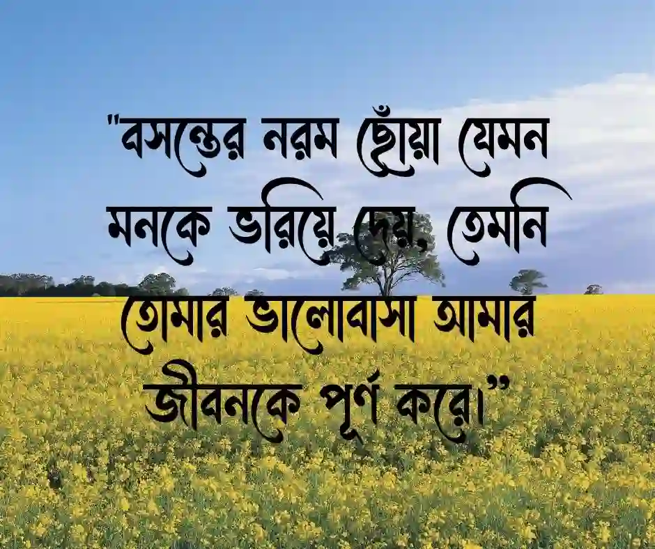বসন্তের রোমান্টিক স্ট্যাটাস