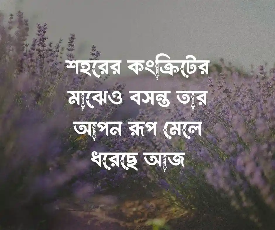 বসন্ত নিয়ে ক্যাপশন বাংলা