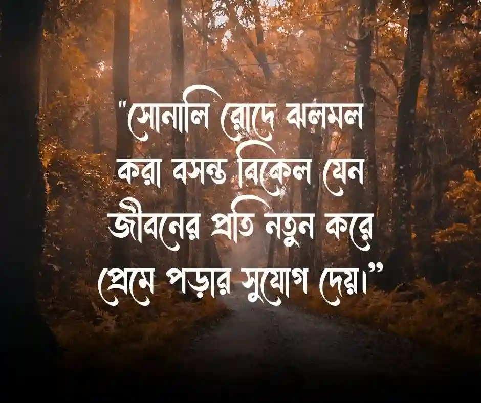 বসন্ত বিকেল নিয়ে ক্যাপশন