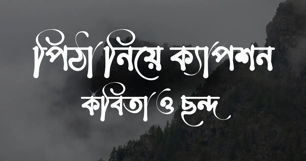 পিঠা নিয়ে ক্যাপশন, কবিতা ও ছন্দ 