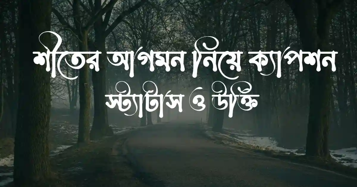 শীতের আগমন নিয়ে ক্যাপশন, স্ট্যাটাস ও উক্তি