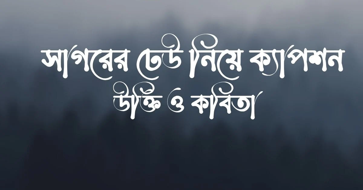 সাগরের ঢেউ নিয়ে ক্যাপশন, উক্তি ও কবিতা  