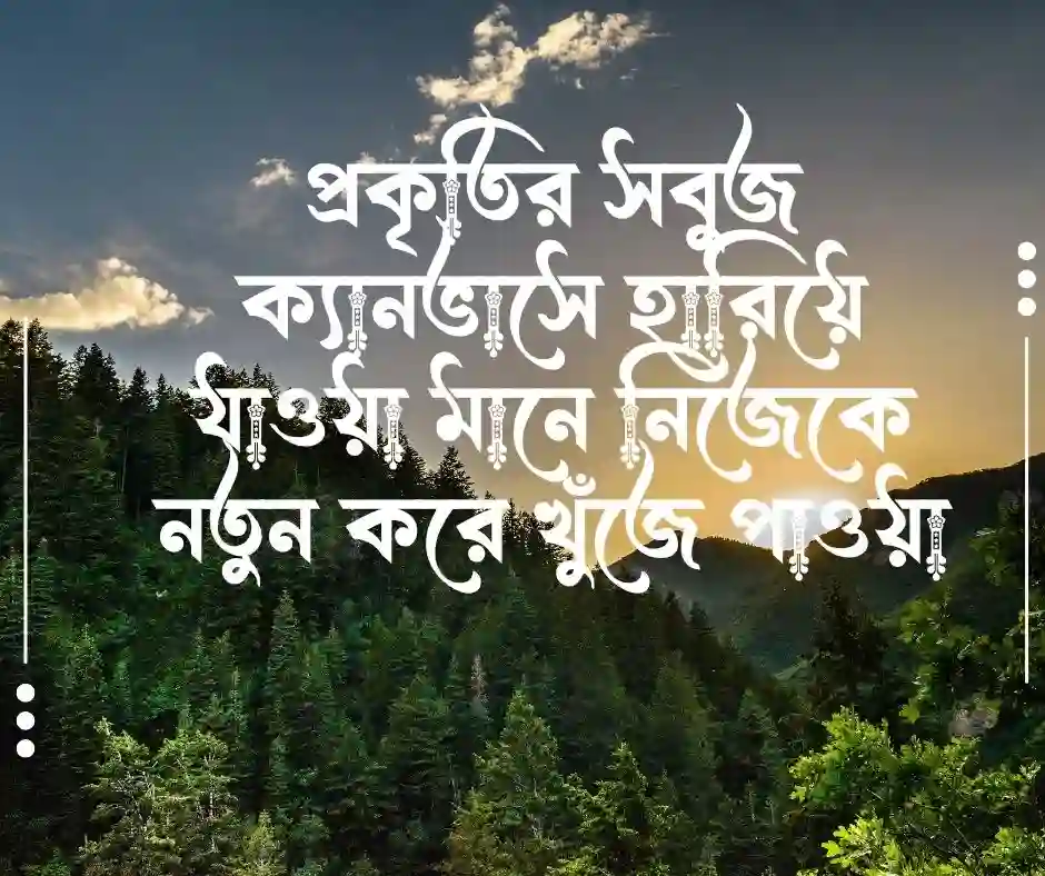 সবুজ প্রকৃতি নিয়ে ক্যাপশন