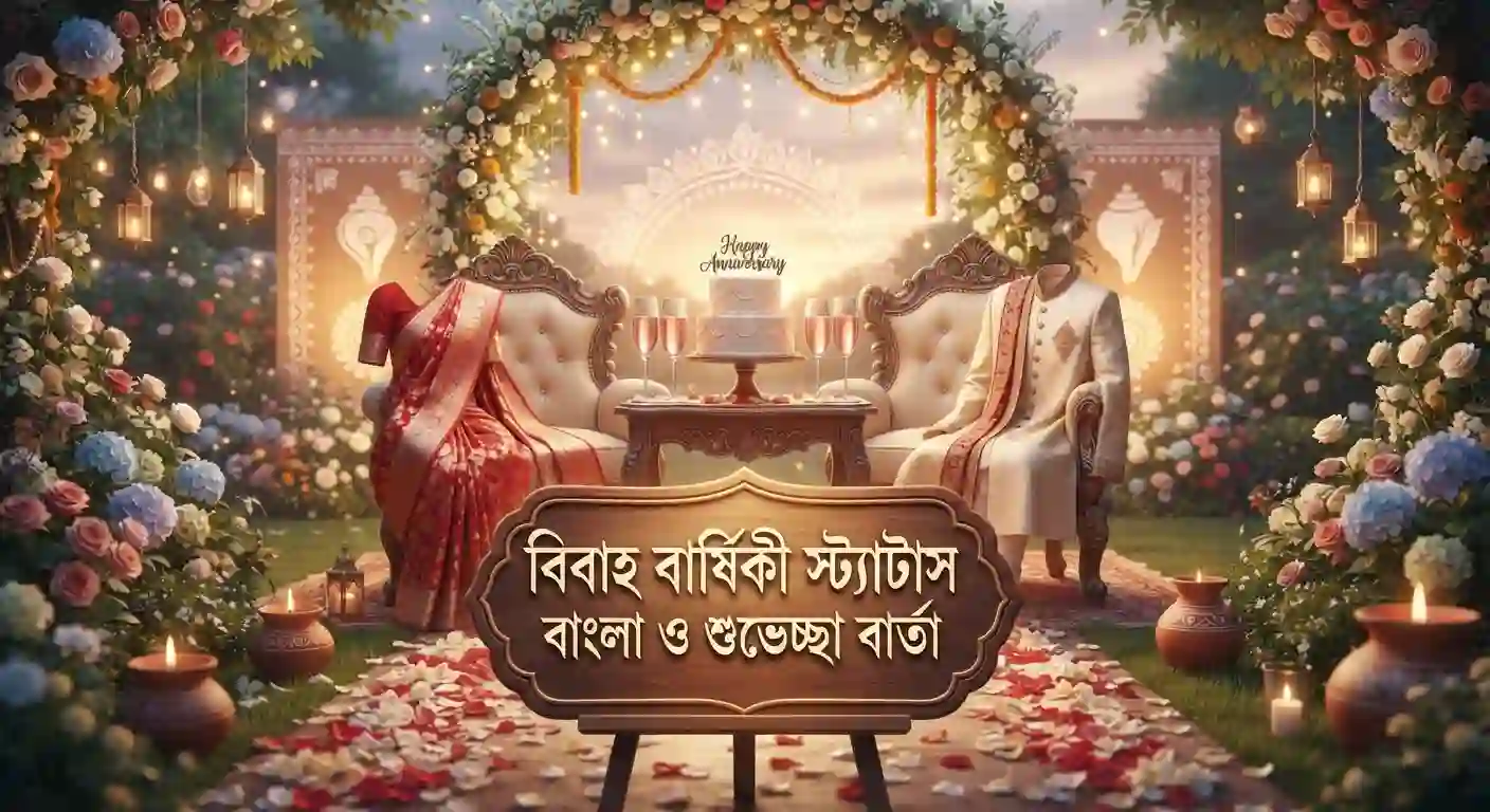 বিবাহ বার্ষিকী স্ট্যাটাস বাংলা - শুভেচ্ছার মেসেজ ও ক্যাপশন
