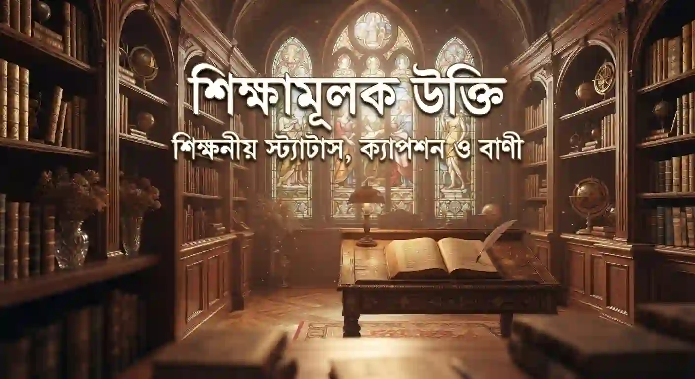 শিক্ষামূলক উক্তি - শিক্ষনীয় স্ট্যাটাস ও ক্যাপশন